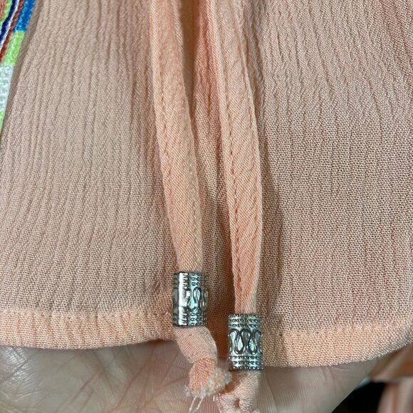 NWT Peach Tassel Boho Flowy Top - Picture 5 of 16